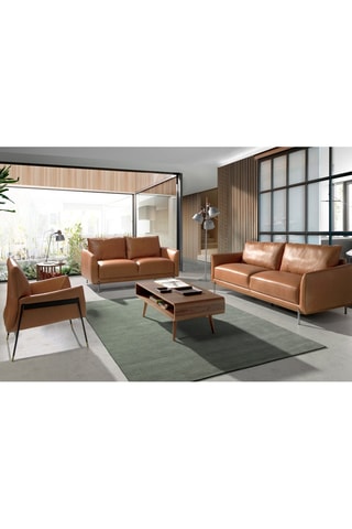 Divano -  Marrone - 2 posti - In pelle