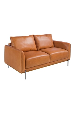 Divano -  Marrone - 2 posti - In pelle