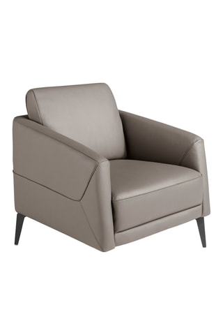 Poltrona - Grigio - In pelle