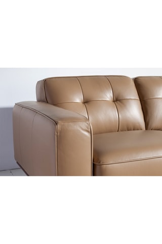 Divano - Beige - 2 posti - In pelle