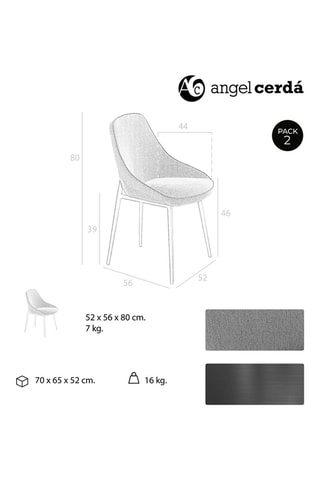 2 sedie - 52 x 80 x 56 cm