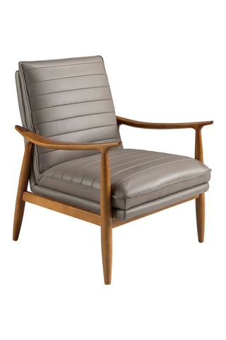 Poltrona - Grigio - In pelle