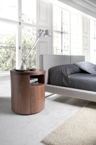 Comodino 1 cassetto - Effetto noce