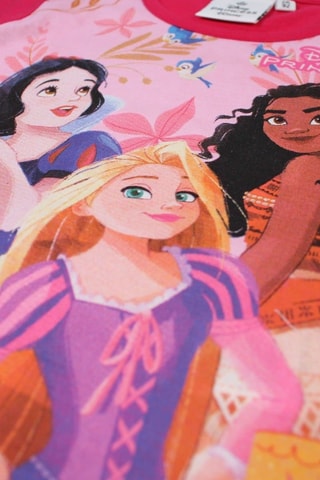 T-shirt en Short Prinsessen Disney - Fuchsia  - Geel, bruin, paars en roze