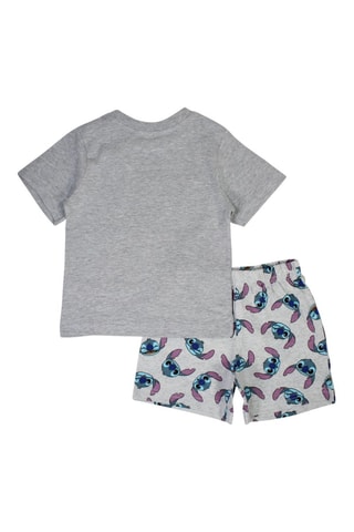 T-shirt en Short Stitch Lilo en Stitch Disney - Gemêleerd Lichtgrijs - Blauw, grijs en roze