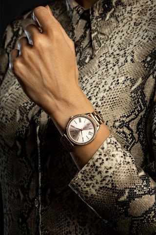 Orologio al quarzo in acciaio - Dorato rosa - Emily Westwood