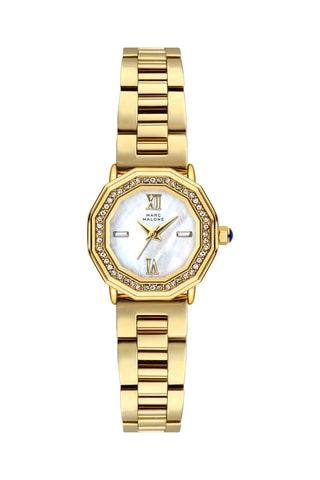 Orologio al quarzo in acciaio e madreperla - Dorato