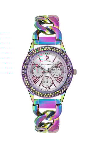 Orologio al quarzo in acciaio placcato Ion oro giallo - Cronografo