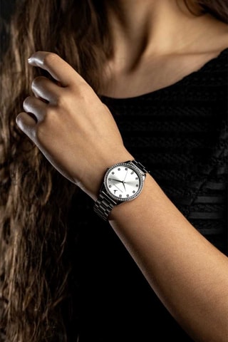 Orologio al quarzo in metallo - Argentato - Emily Westwood