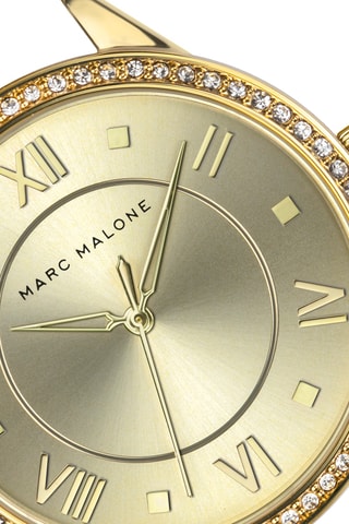 Orologio al quarzo in acciaio - Dorato - Marc Malone