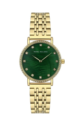 Orologio al quarzo in acciaio - Dorato - Marc Malone