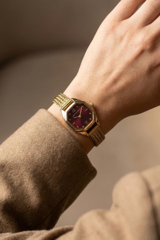 Orologio al quarzo in acciaio - Dorato - Marc Malone