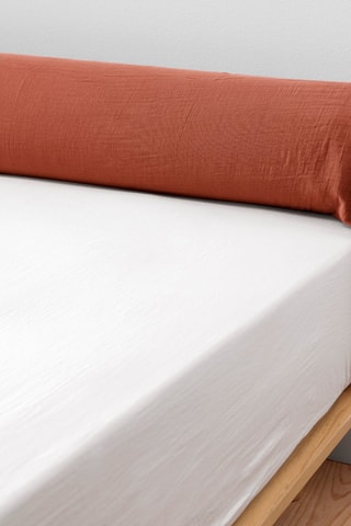 Federa cuscino alla francese in garza di cotone 125 g/m² Gaïa - Terracotta