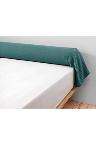 Federa cuscino alla francese in garza di cotone 125 g/m² Gaïa - Petrolio