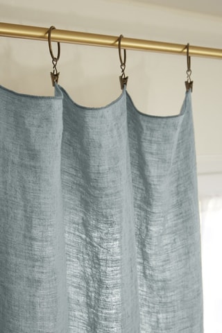 Tenda in lino Soline - 140 x 270 cm - Blu