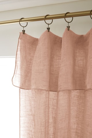 Tenda in lino Soline - 140 x 270 cm - Rosa