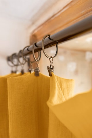 Tenda regolabile in cotone Gaïa - Zafferano - 140 x 300 cm