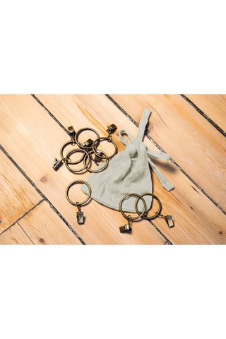 Tenda regolabile in cotone Gaïa - Verde acqua - 140 x 300 cm