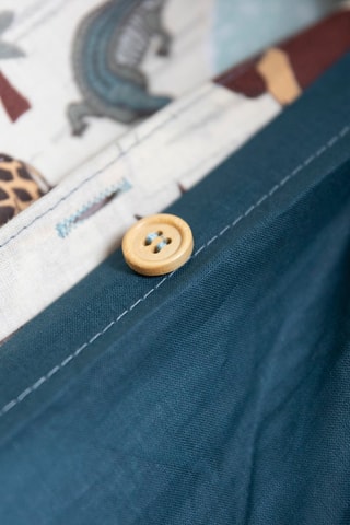 Parure letto in cotone 57 fili/cm² 
Map - Blu