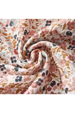 Copripiumino in garza di cotone Capucine  - Senape e rosa