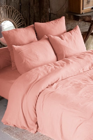 Copripiumino in garza di cotone Gaïa - Rosa pesca