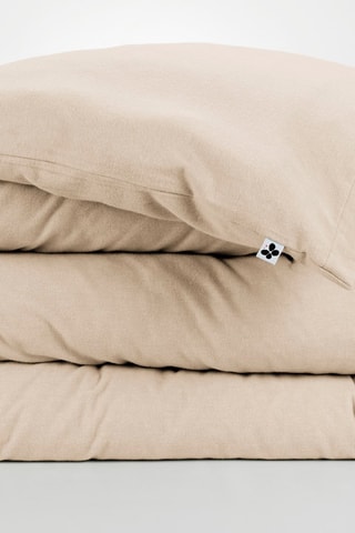 Copripiumino in flanella di cotone 170 g/m² Candice - Sabbia