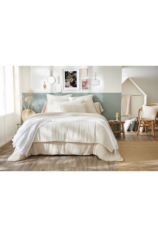 Trapunta Vickie - Beige e bianco - 90 x 200 cm