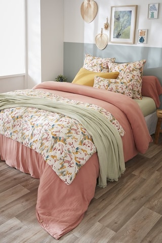 Runner letto Clarence - Bianco e rosa