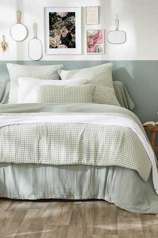 Trapunta Vickie - Verde e bianco - 90 x 200 cm