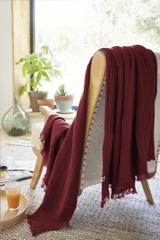 Plaid Gaïa - Bordeaux - 130 x 160 cm