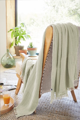 Plaid GaÏa - Verde acqua - 130 x 160 cm