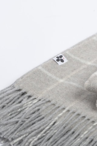 Plaid in lana Camille - Grigio e bianco - 140 x 200 cm