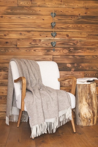 Plaid in lana Côme - Beige - 140 x 200 cm