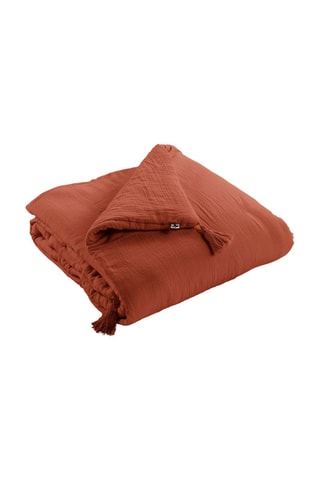 Trapunta 125 g/m² in garza di cotone Gaïa - Terracotta