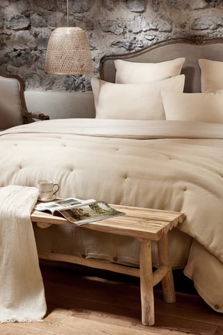 Copriletto in cotone 57 fili/cm² Alma - Ecrù