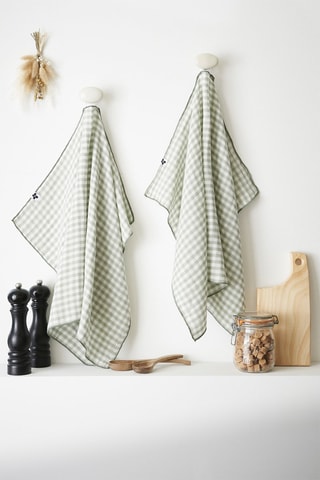 2 strofinacci Vickie - Verde e bianco