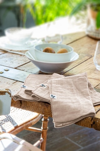 3 tovaglioli in garza di cotone 125 g/m² Gaïa - Pampa