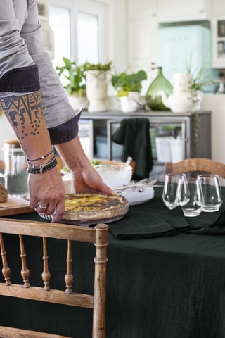 Nappe rectangulaire Gaia - Vert sapin