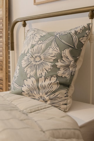 Parure de couette réversible en coton 57 fils/cm² Tamara - Vert