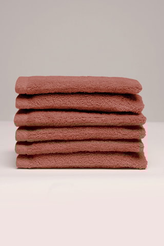 6 manoplas de baño - Terracota