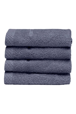 4 toallas de tocador - Azul grisáceo - 30 x 30 cm