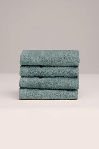 4 toallas de tocador - Verde - 30 x 30 cm
