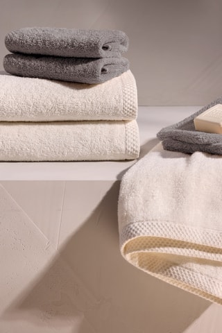 4 toallas de tocador - Marfil - 30 x 30 cm