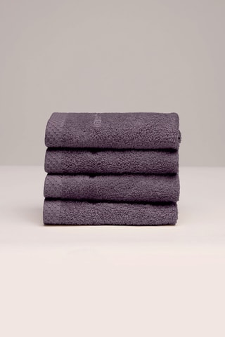 4 toallas de tocador - Malva - 30 x 30 cm