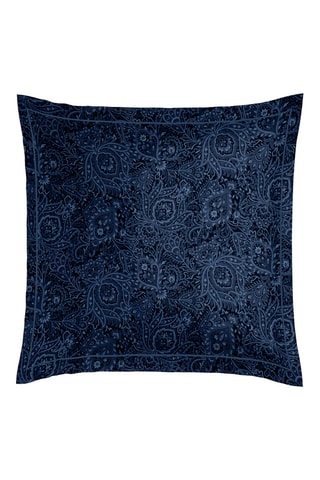 2 fundas de almohada de satén de algodón - 80 hilos/cm² - Azul - 63 x 63 cm