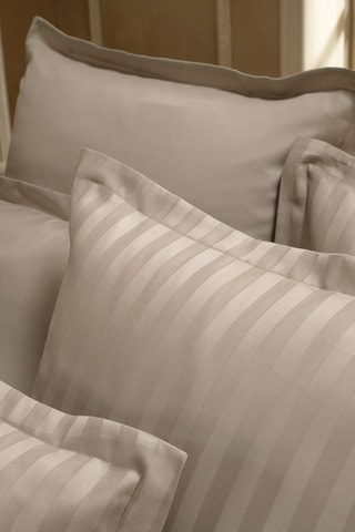 2 fundas de almohada de satén de algodón - 80 hilos/cm² - Topo - 50 x 70 cm