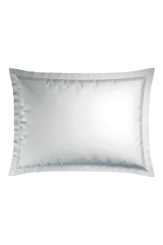 2 fundas de almohada de satén de algodón - 80 hilos/cm² - Gris - 50 x 70 cm