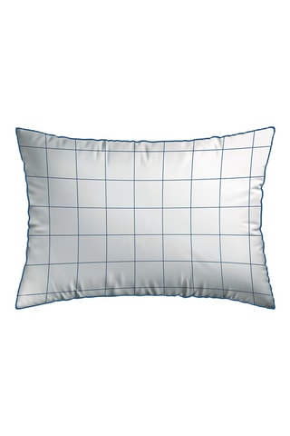 2 fundas de almohada de satén de algodón - 80 hilos/cm² - Blanco - 50 x 70 cm
