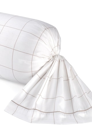 Funda de almohada de satén de algodón - 80 hilos/cm² - Blanco - 43 x 210 cm