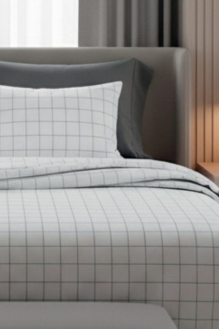 Funda de almohada de satén de algodón - 80 hilos/cm² - Blanco - 43 x 210 cm